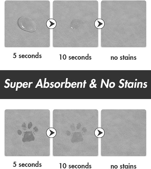 Absorbent Dog Food Mat-Dog Mat for Food and Water Bowl, Quick Dry Pet Food Mat - Image 2
