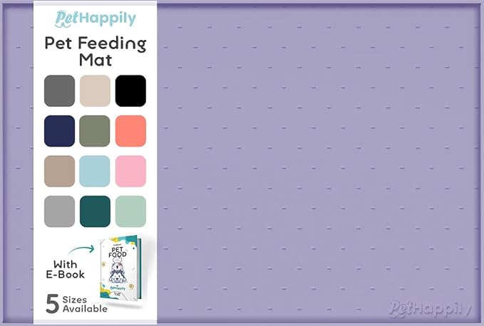 Dog Food Mat - Raised Edges Dogs Mat by PETHAPPILY