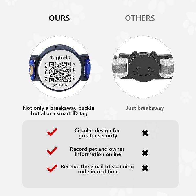 Breakaway Cat Collars with Bell Moons Stars Cute Kitty Adjustable Safe Kitten - Image 7