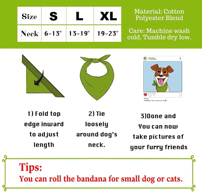 Birthday Girl Dog Bandanas 1 Pack, Pet Scarves HBD Bandanas - Image 7