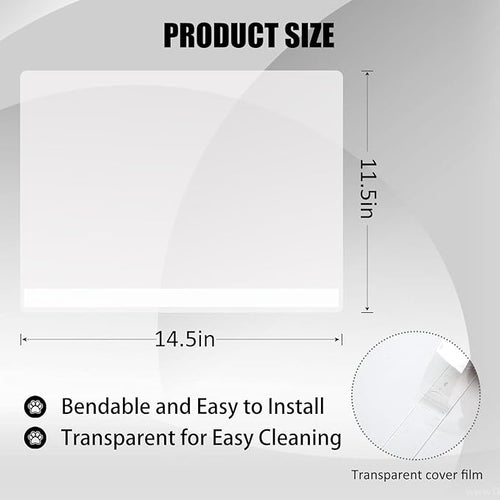 12PCS Cat Litter Box Pee Shields, Transparent Easy Clean Splash Guard - Image 2