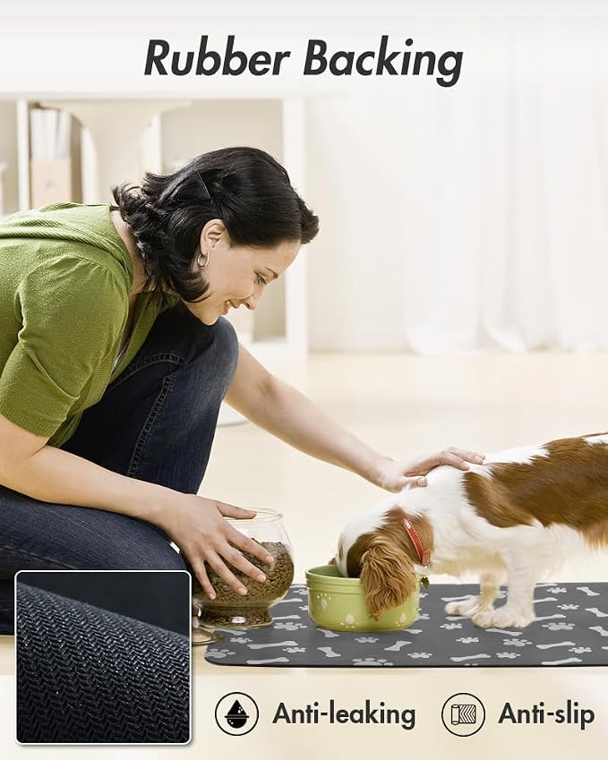 MontVoo Dog Food Mat-Large Pet Feeding Mat - Image 6