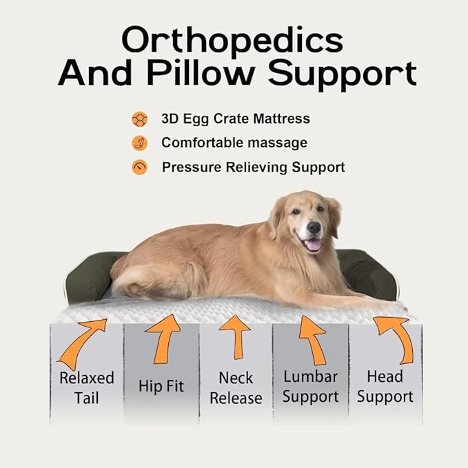 Large Dog Bed Orthopedic Washable - Image 2
