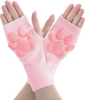 Nydotd Cat Paw Pad Mittens Gloves Kawaii Pink 3D Claw Fingerless Cute Cat by Nydotd