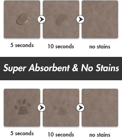 Absorbent Dog Water Mat for Food and Bowl - Image 2