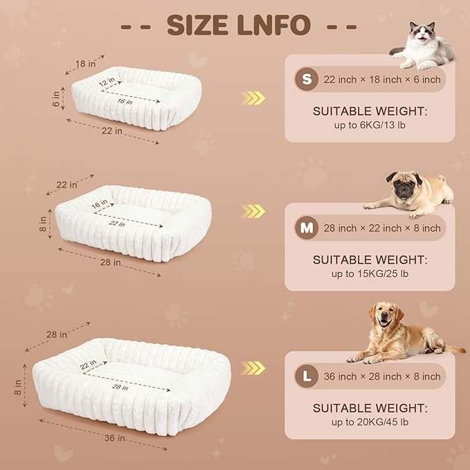 Dog Bed for Small Medium Size Dog, Washable Self Warming Dog Cat Beds for - Image 5