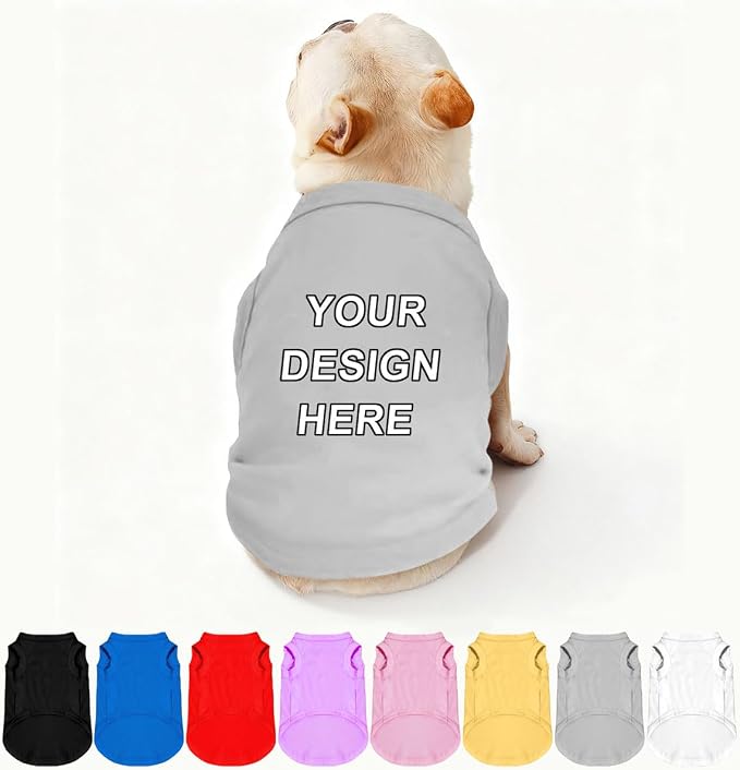 Custom Dog Clothes Shirts for Small Large Dogs Breathable Pet Shirt Customized by Plmoknijb