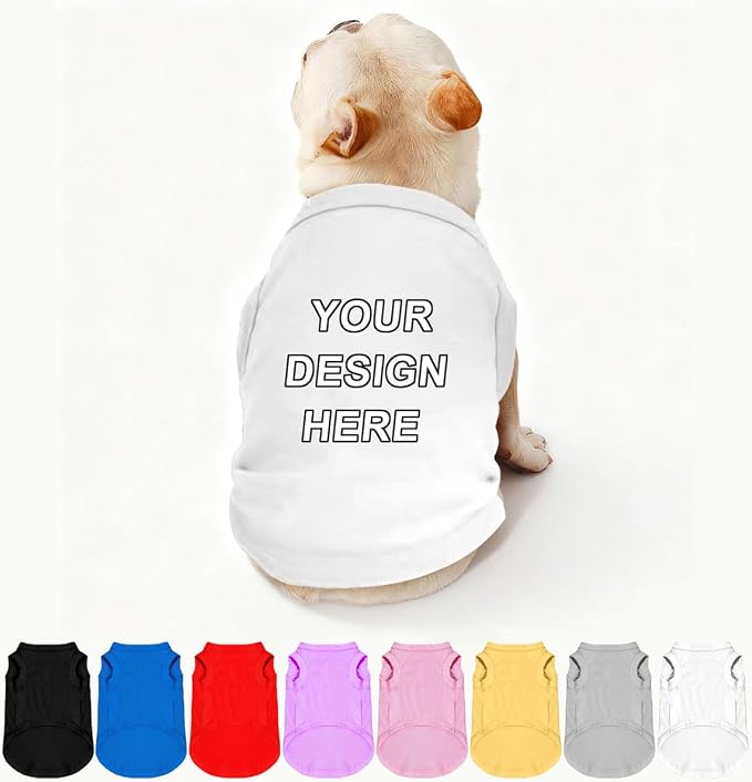 Custom Dog Clothes Shirts for Small Large Dogs Breathable Pet Shirt Customized by Plmoknijb