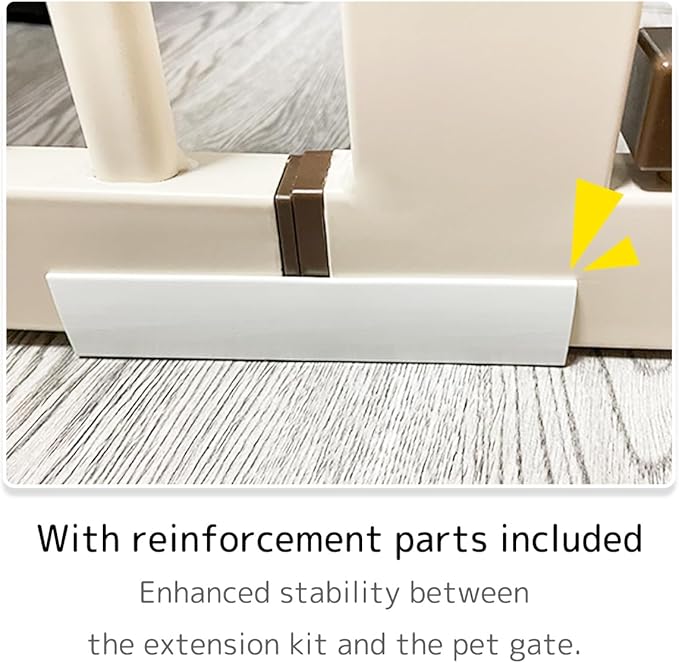 Lumizone Extra Tall Pet Gate 55.12" High Pressure Mounted 12.60" Wide Extension - Image 3