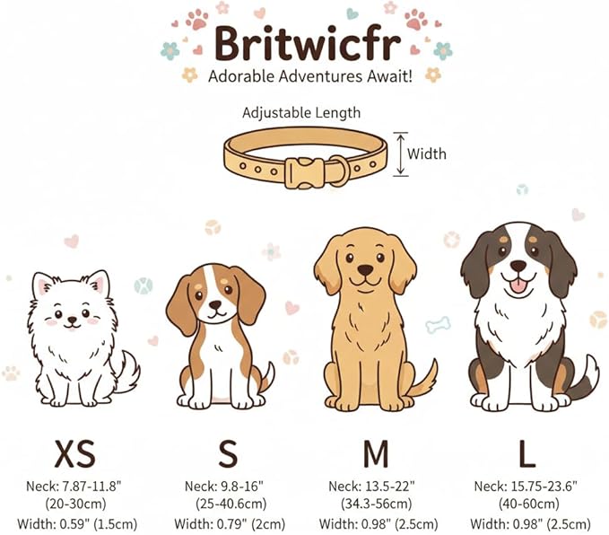 Dog Collars for Medium Dogs, Adjustable Medium Collar for Girl Female Dogs - Image 4