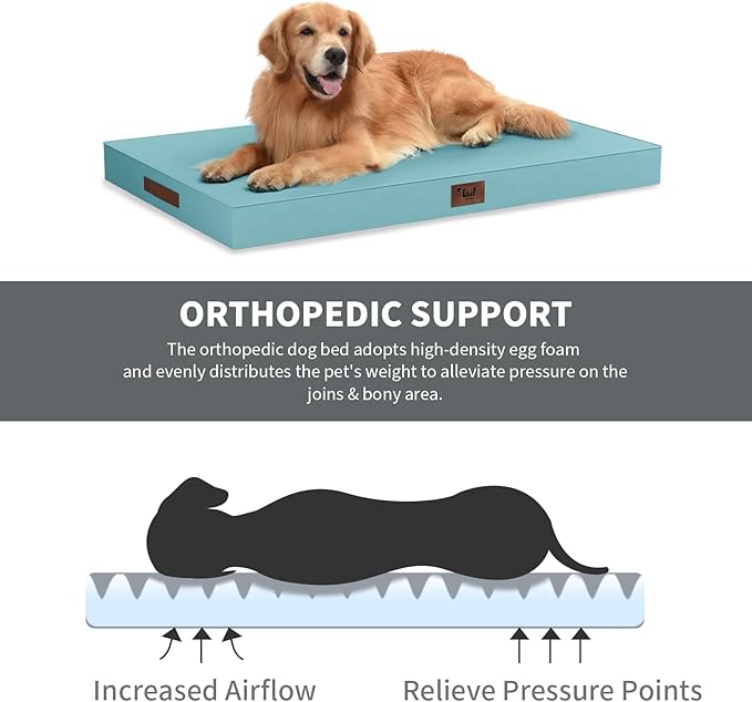 Outdoor Dog Bed for Small Dogs, Waterproof Dog Crate Bed for Medium Dogs Cats - Image 3