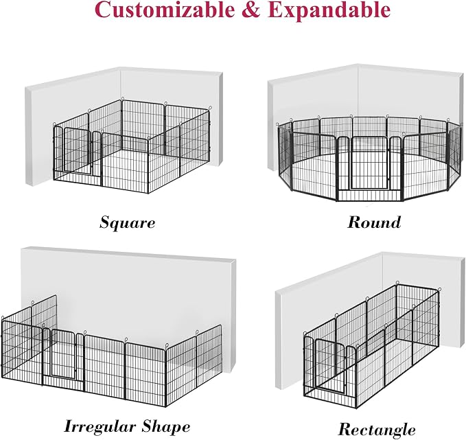 Dog Playpen Dog Fence Outdoor for Yard, 32inch 28 Panels Dog Pens Outside - Image 7