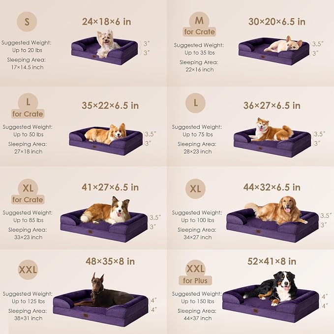 EHEYCIGA Orthopedic Dog Beds for Large Dogs, Waterproof Memory Foam Large Dog - Image 3