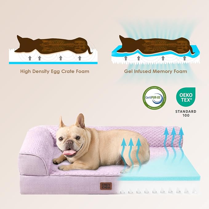 EHEYCIGA Memory Foam Dog Bed Large Size Dogs, Orthopedic Dog Bed Large - Image 4