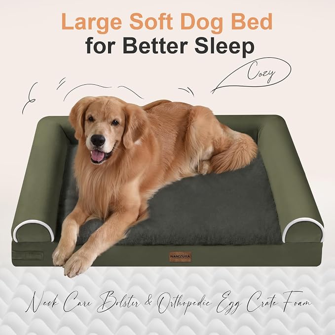 Large Dog Bed Orthopedic Washable: Beds Bolster XL Bed Large Big Dogs Egg Crate - Image 2