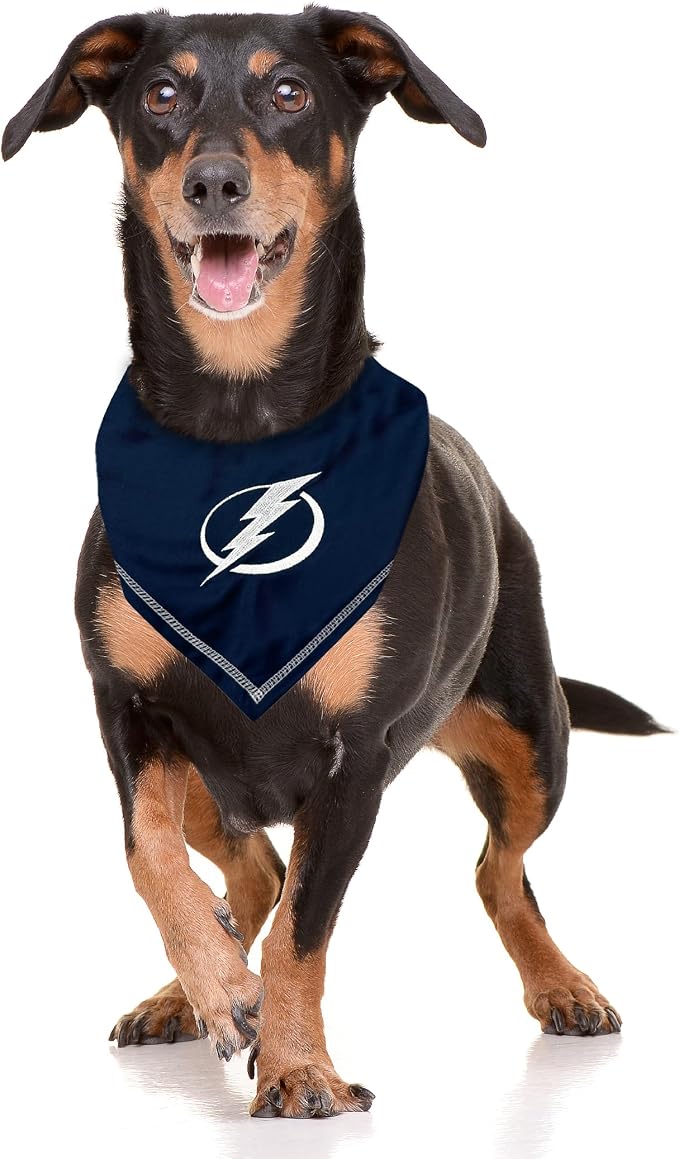 Pets First NHL Tampa Bay Lightning TIE Bandana, Size Large/X-Large. Dog Bandana - Image 8