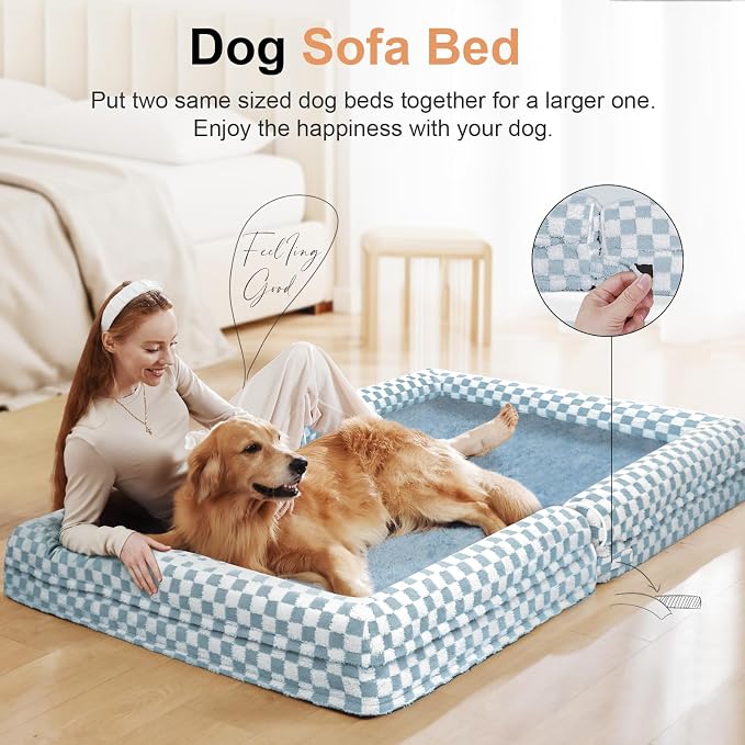 Large Dog Bed Orthopedic Washable: Beds Bolster XL Bed Large Big Dogs Egg Crate - Image 3