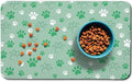 Dog Food Mat, Absorbent Water Bowl Mats Cat Pet Feeding Placemats Green 16 * 24 by Zoeeya