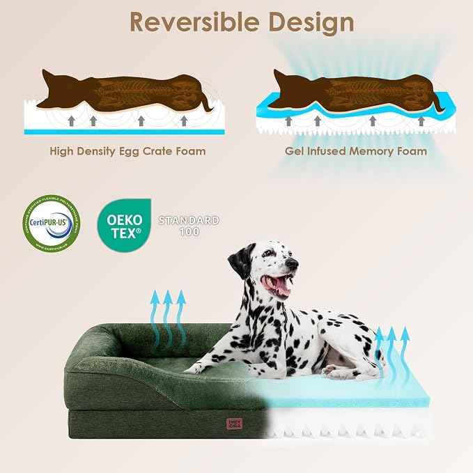 EHEYCIGA Orthopedic XL Dog Bed for Large Sized Dog, Waterproof Liner & Washable - Image 4