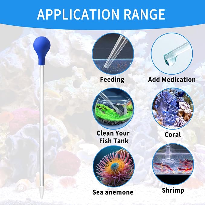 18.5 in Long Pipette for Fish Tank Coral Food Feeder Long Syringe Aquarium - Image 6