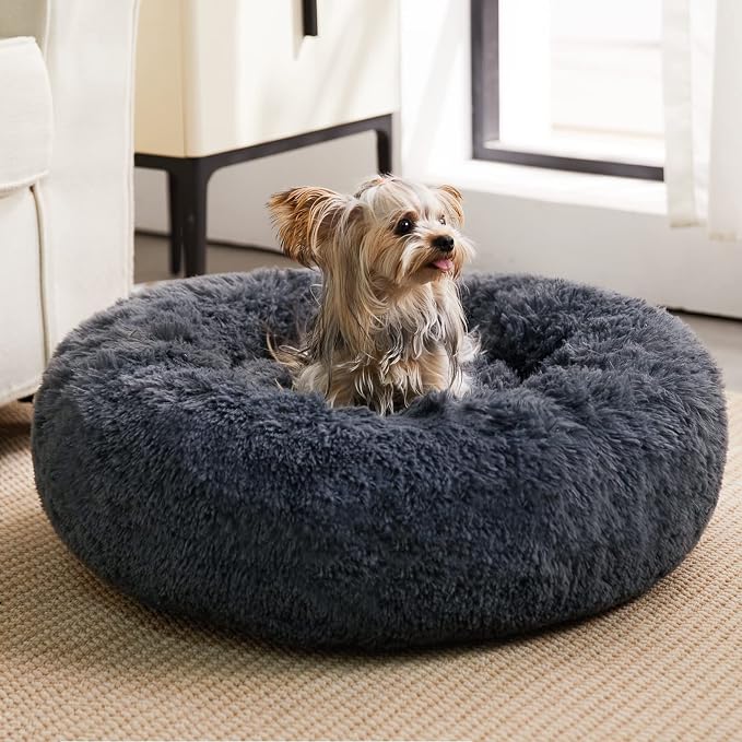 WNPETHOME Calming Dog Beds for Large Dogs, Anti-Anxiety Donut Large Pet Bed by WNPETHOMEPETSHOME