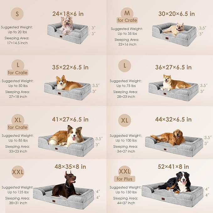 EHEYCIGA Orthopedic Dog Bed for Small Dogs, Waterproof Memory Foam Small Pet - Image 2