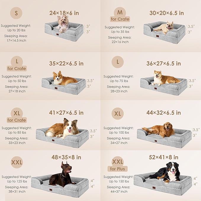 EHEYCIGA Orthopedic Dog Beds for Extra Large Dogs 44x32Inch, Waterproof Memory - Image 2