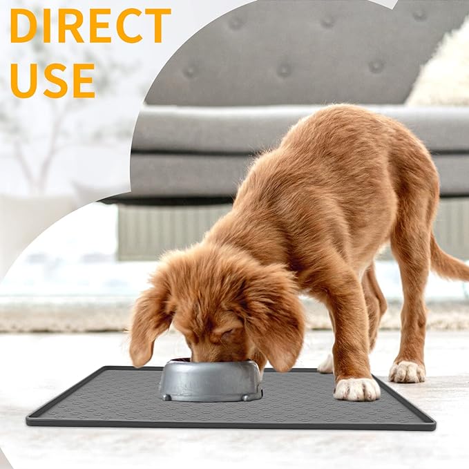 Ptlom Pet Placemat for Dog and Cat, Mat for Prevent Food and Water Overflow - Image 3