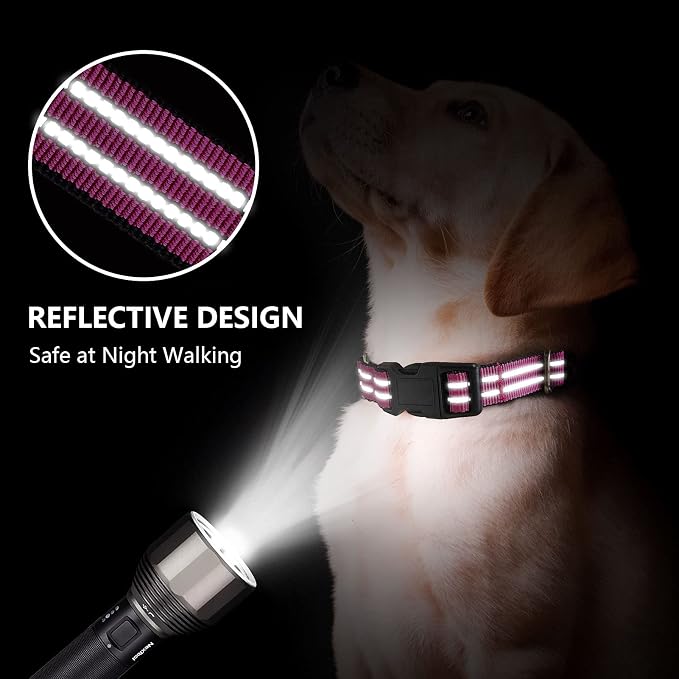 Hikiko Martingale Dog Collars Reflective Nylon Puppy Dog Collar - Image 3