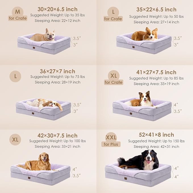 EHEYCIGA Orthopedic XL Dog Bed for Large Sized Dog, Waterproof Liner & Washable - Image 5