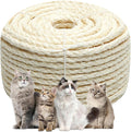 Natural Sisal Rope 1/4 Inch 6mm 98-Feet by Juomid