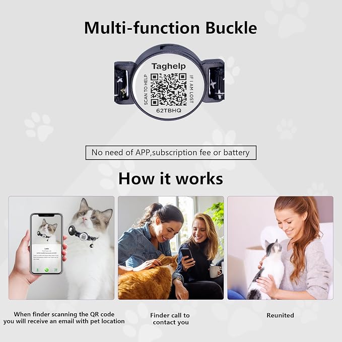 Breakaway Cat Collar with QR Code ID & Modifiable Profile, Upgraded Reflective - Image 4