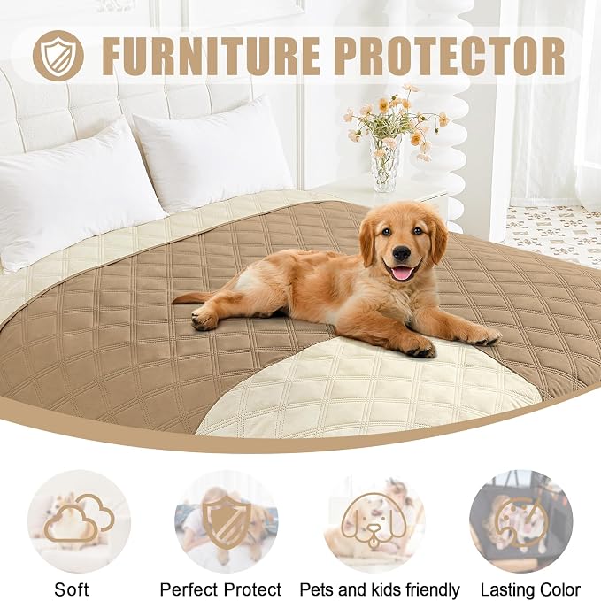 Smiry Waterproof Dog Bed Cover Blanket 68x82, Soft Reversible Pet Blanket - Image 8