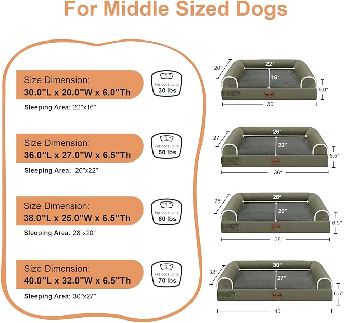 Large Dog Bed Orthopedic Washable: Beds Bolster XL Bed Big XLarge Dogs Memory - Image 6