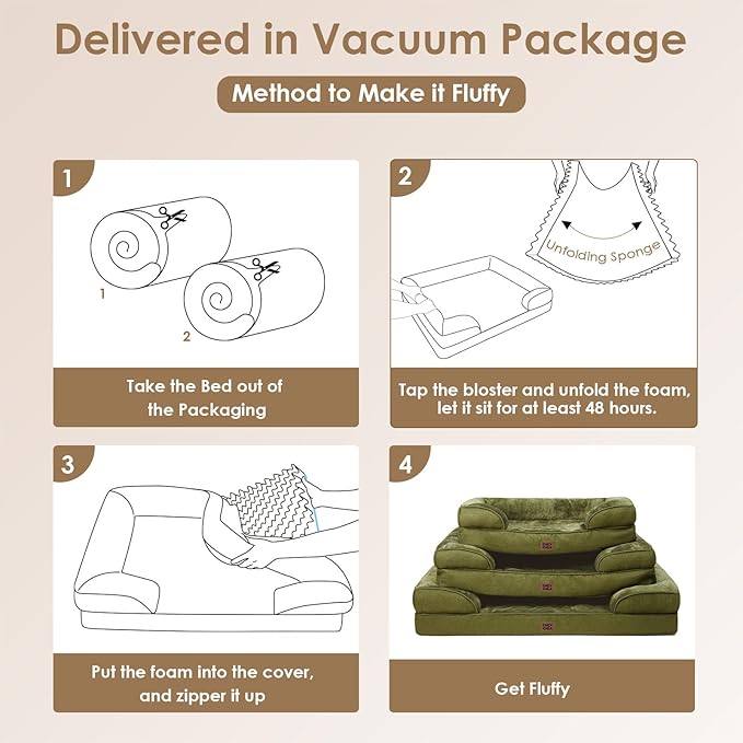 EHEYCIGA Orthopedic Dog Beds for Large Dogs, Waterproof Memory Foam Large Dog - Image 7