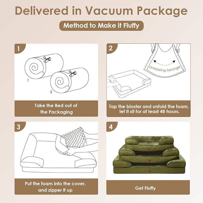 EHEYCIGA Orthopedic Dog Beds for Large Dogs, Waterproof Memory Foam Large Pet - Image 7