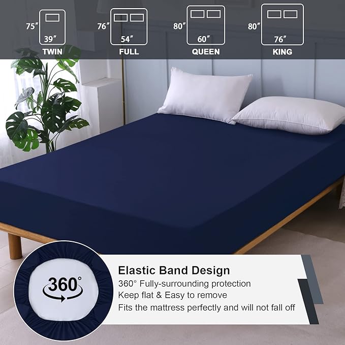 Waterproof Mattress Protector Queen, Fitted Sheet Style Breathable Mattress - Image 5