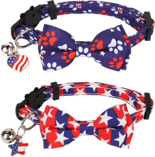 ADOGGYGO American Flag Cat Collar Breakaway by ADOGGYGO