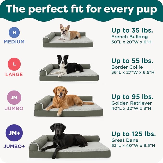 FurHaven Orthopedic Dog Bed for Large Dogs, Sofa Contour Mattress - Image 6