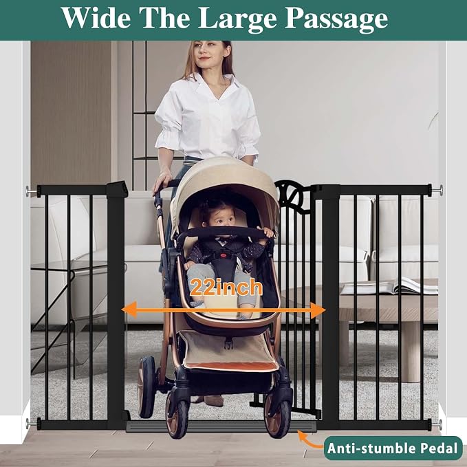 Fairy Baby 29.5"-40.5" Extra Wide Baby Gate, Pressure Mount Long Dog Gates - Image 5
