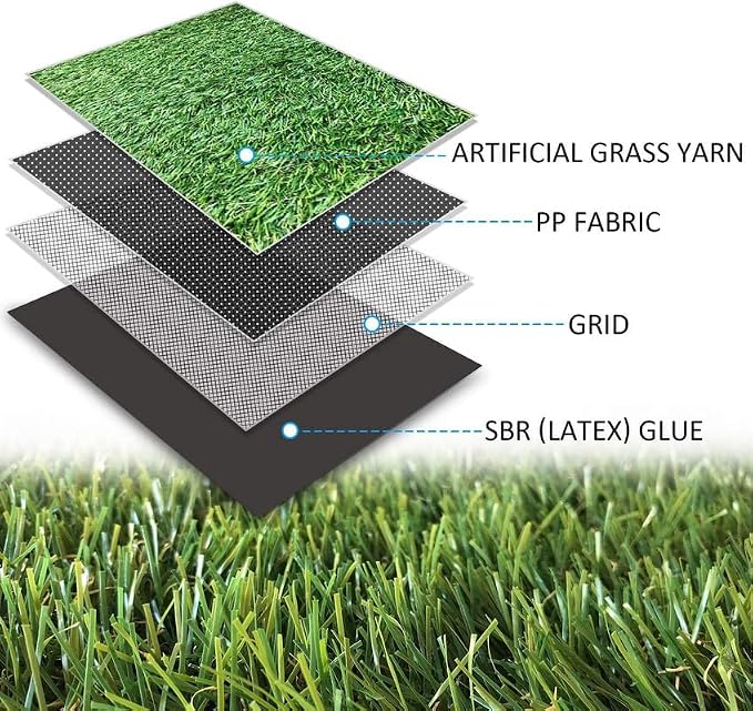 ALTRUISTIC Artificial Grass 8FTX91FT, Realistic Fake Grass Deluxe Turf - Image 3