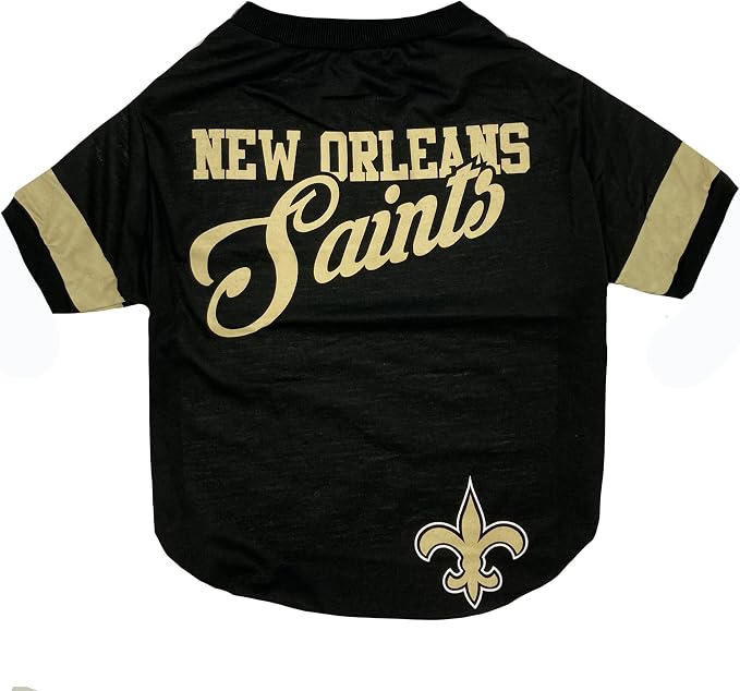 NFL New Orleans Saints T-Shirt for Dogs & Cats, Medium. Football Dog Shirt for - Image 3