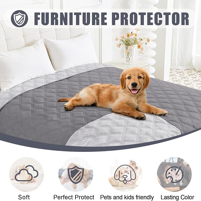 Smiry Waterproof Dog Bed Cover Blanket 82x82, Soft Reversible Pet Blanket - Image 8