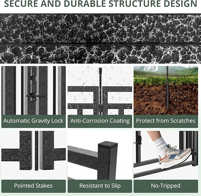 Dog Fence Outdoor for Yard Indoor Dog Playpen 40" Height 40 Panels Portable Dog - Image 5