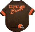 Pets First NFL Cleveland Browns Dog & Cat T-Shirt, Large. Football PET TEE by PETSFIRST