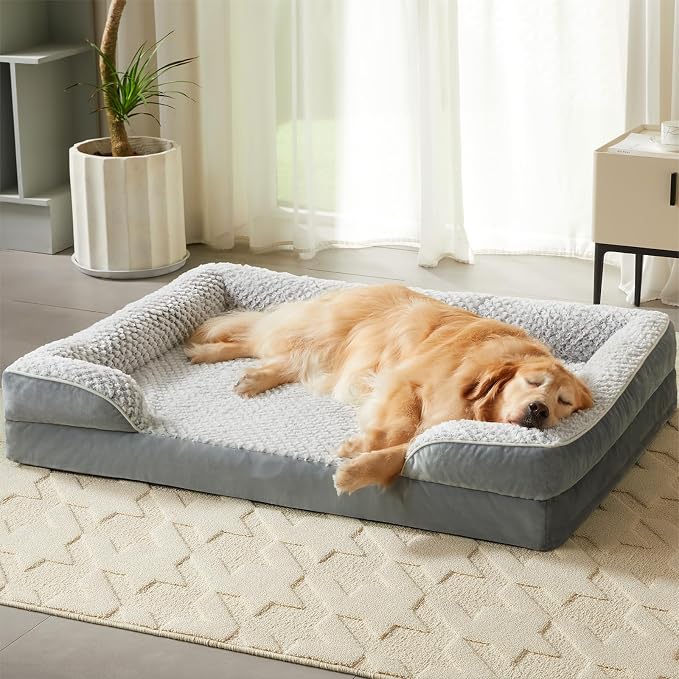 Orthopedic Dog Bed for Large Dogs, Egg Crate Foam Bed for Large Dogs, Equipped - Image 7