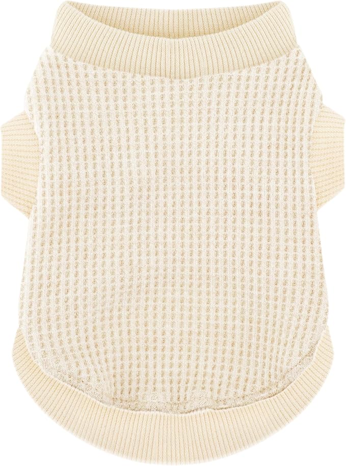 Premium Pet Clothes: Beige Tank Top Dog Shirts by Paiaite