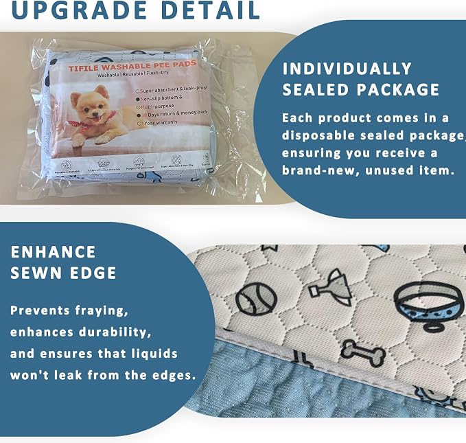 Washable Pee Pads for Dogs, 1 Pack Reusable Puppy Pad, Absorbent Whelping - Image 7
