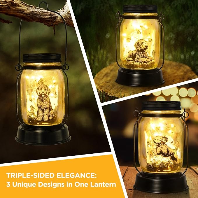kyoryuger Goldendoodle Gifts for Women/Men Poodle Solar Lanterns Dog Mom - Image 3