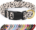 Reflective Dog Collar for Small Dogs, Cute Leopard Style Adjustable Heavy-Duty by TMOODEL